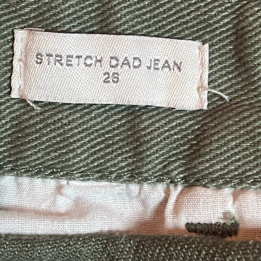 Pacsun Women's Stretch Dad Jeans – Cargo Style‎ – Size 26 – Army Green - Picture 6 of 9